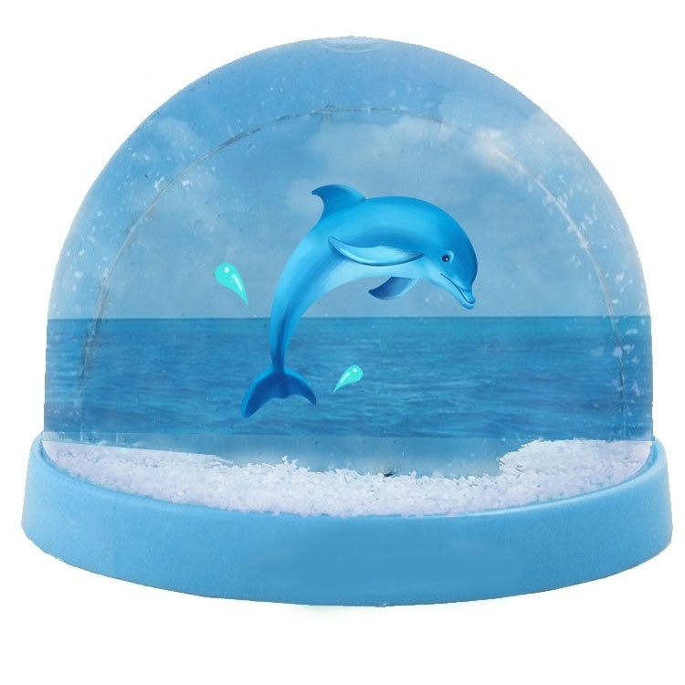 Premium Quality Custom Snow Globe High Quality Plastic Snow Dome with Landscape Christmas Snow Ball and Plastic Cards