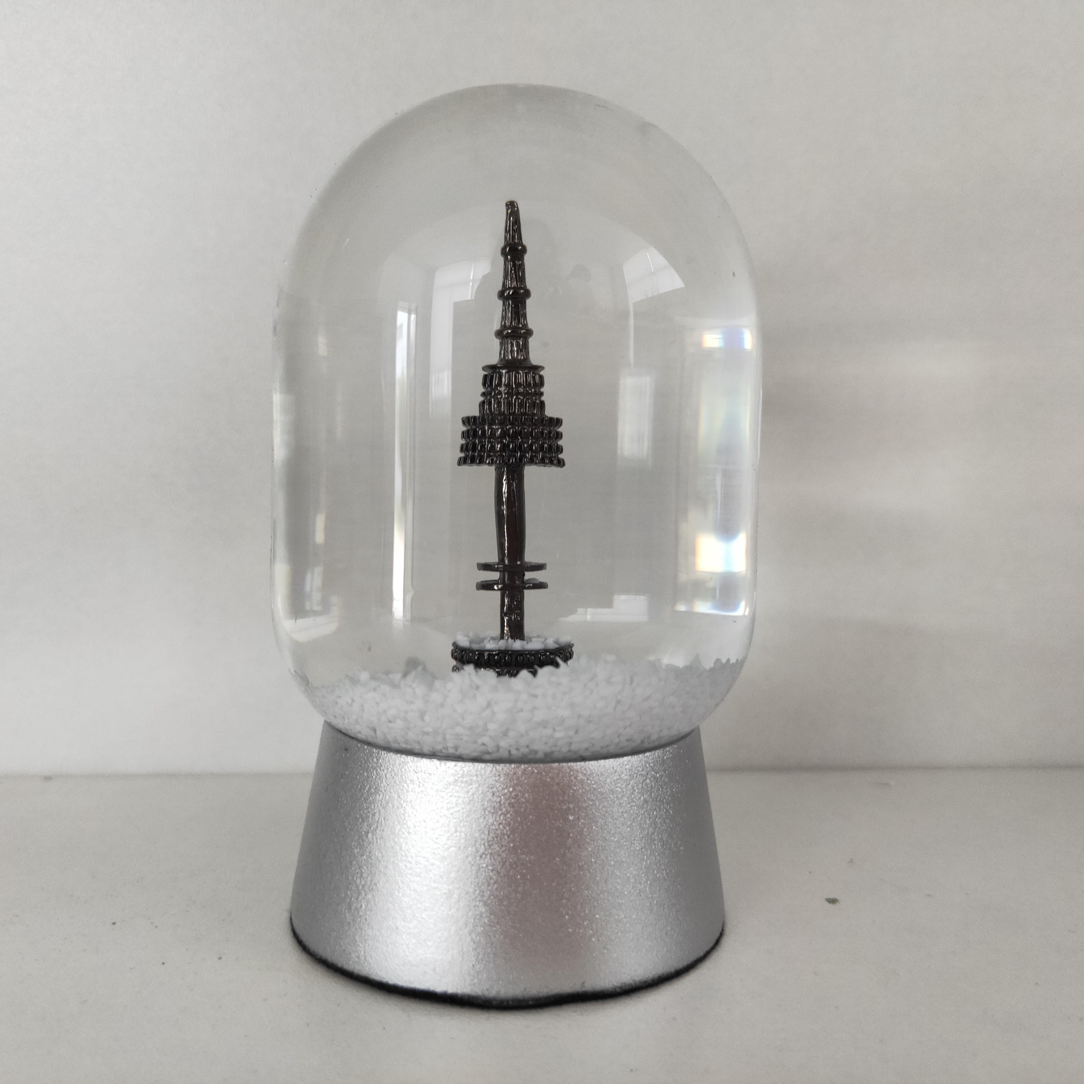 Long glass ball Souel Tower 65mm Water Snow Globe