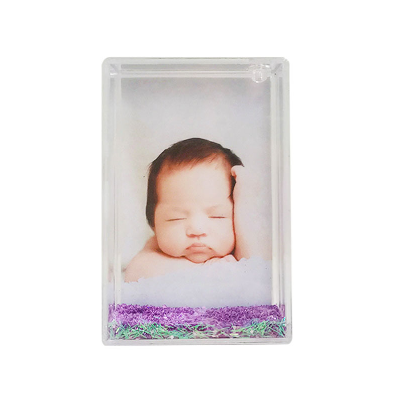 Factory Direct Memory Recording 2x3 Mini Size Instax Liquid Glitter Picture Photo Frame with Water