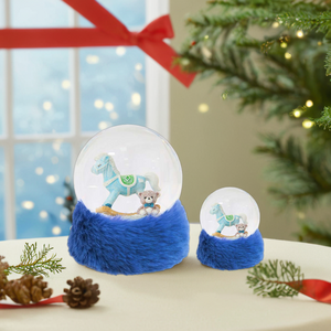 Customizable Cute Fur Base Model Snow Globe Resin Water Globes Wedding Giveaways or Snowball Decorations