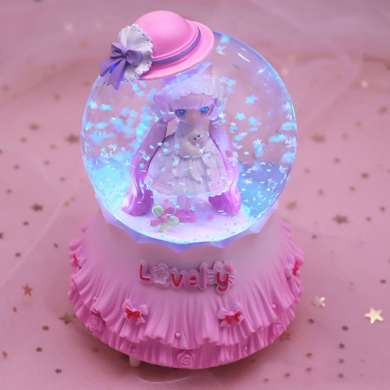 High Quality 120mm Glass Snow Globe with Resin Bear Fairy for Girl Christmas Gift Home Decoration Souvenir Indoor Decoration