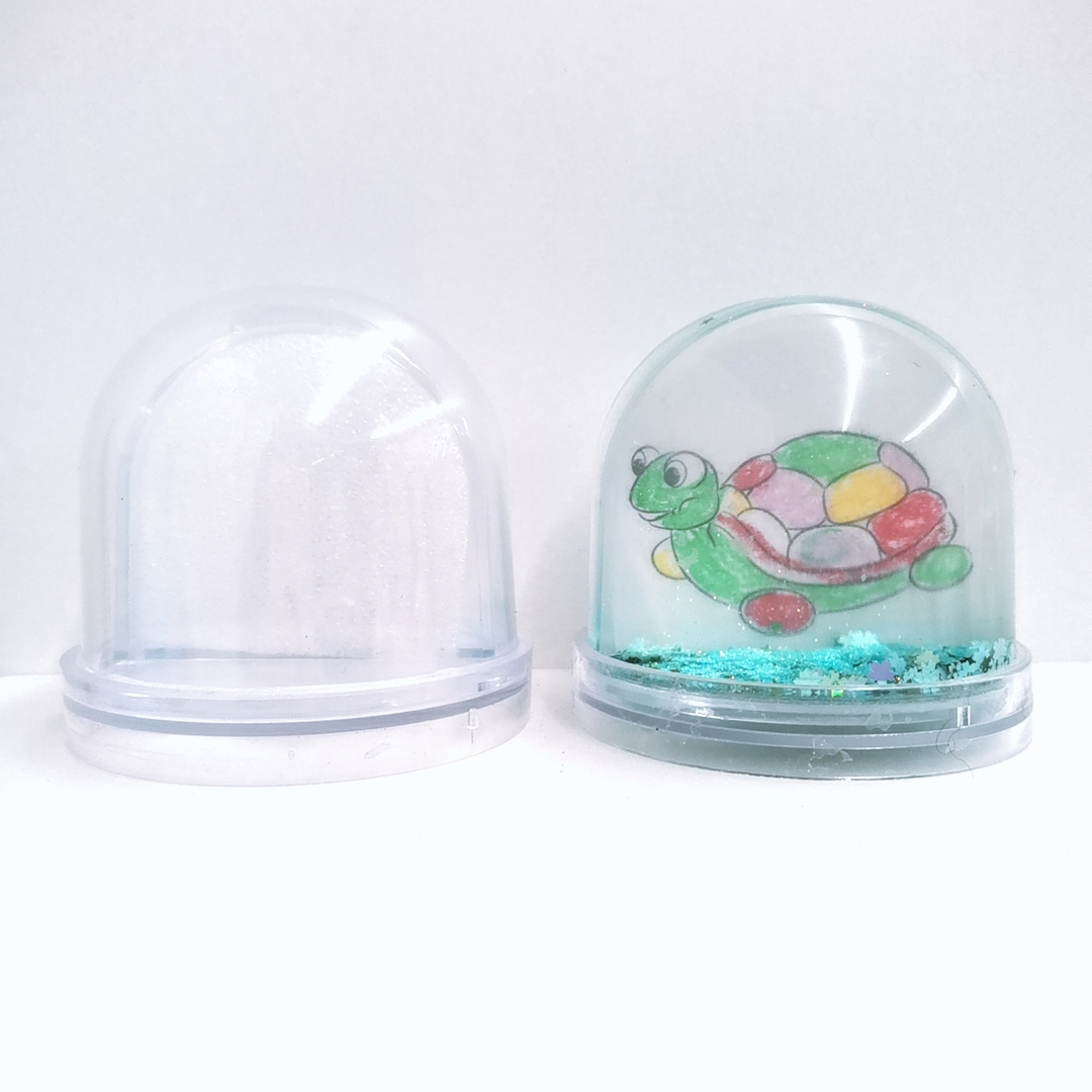 Wholesale Kids Interactive DIY Photo Frame Plastic Water Snow Globe Craft from China Factory Empty Snow Globe