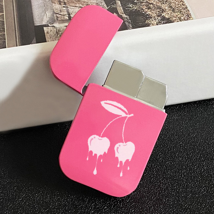 Wholesale Pink  Lighter Windproof Pink Flame Cute Lighter for Girls Gift