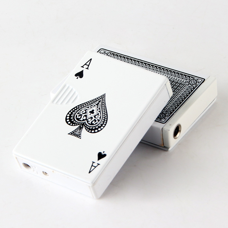 Creative Poker Deck Lighter Metal Lighter Windproof with UV Lamp