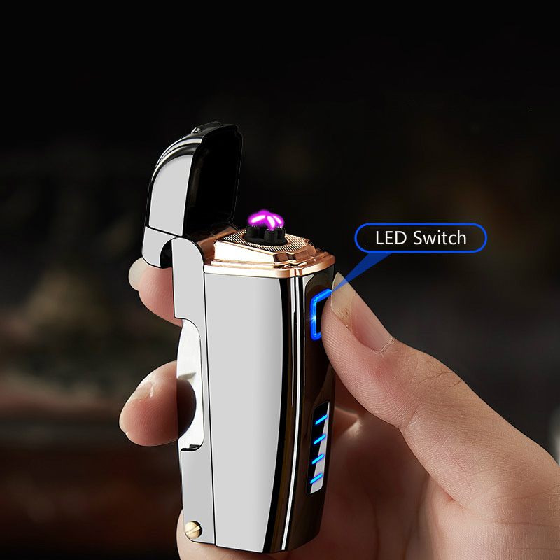 2020 Multi-function Plasma USB Lighter Rechargeable Lighter With Knife Gadgets For Man