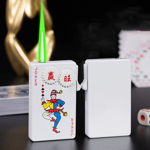 Windproof Refillable Lighter Playing Cards Cool Design Windproof Lighter Metal Cool Design for Gift