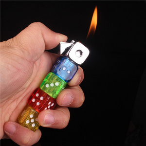 Wholesale butane gas creative lighters personality mini tiny tricky funny cigarette lighter promotion Dice lighters