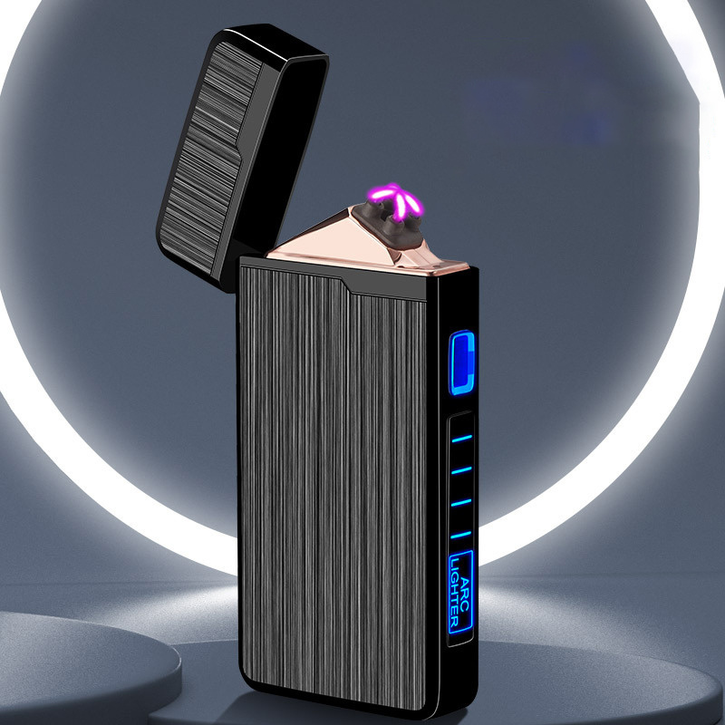 Wholesale Cool Cigarette Smoking Electric Custom Double Arc Plasma Lighter Smart Usb Rechargeable Fashion Electronic Lighters