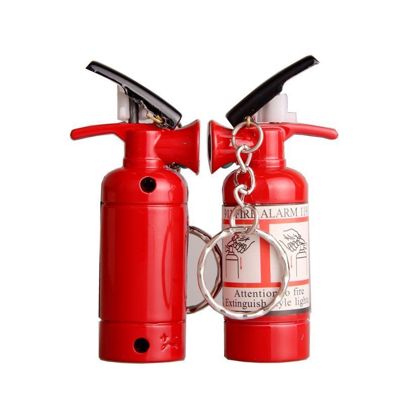 Creative small fire extinguisher pendant type grinding wheel lighter wholesale