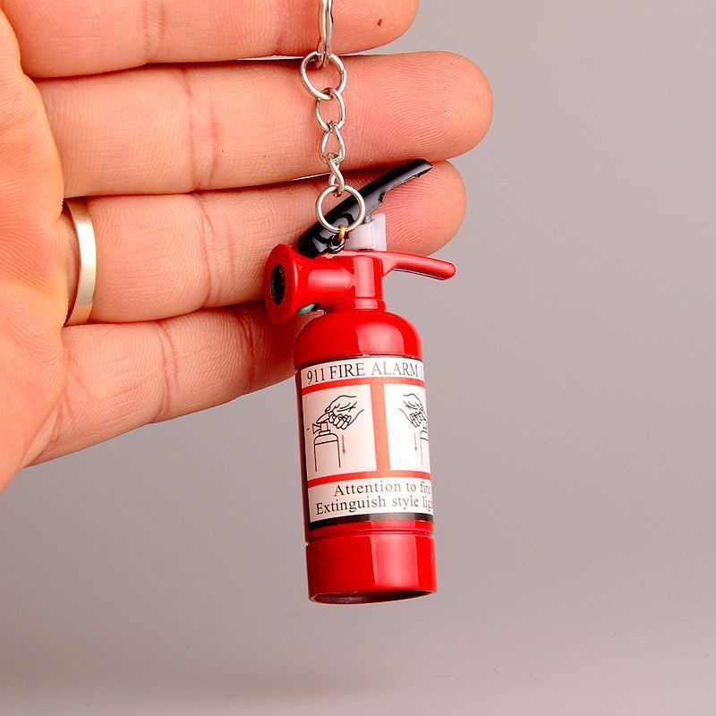 Creative small fire extinguisher pendant type grinding wheel lighter wholesale