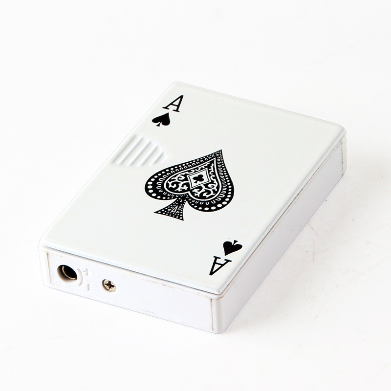 Creative Poker Deck Lighter Metal Lighter Windproof with UV Lamp