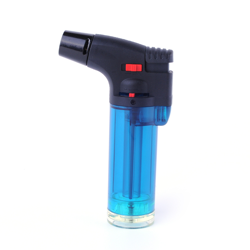 Wholesale Refillable Gas Plastic Lighter Flint Cigarette Lighter Accessories Hot sale Windproof Top-grade Slant Torch Lighter