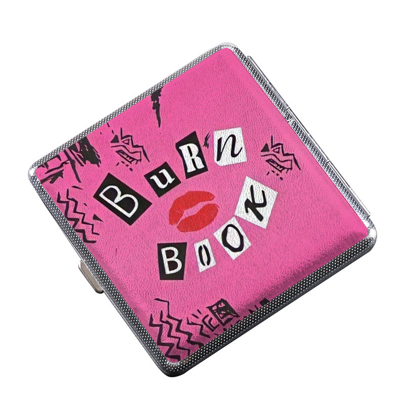 Sweet Red Lip Pattern Women Cigarette Box Case PU Leather Pink Smoke Box Case Hold 20 Sticks Smoking Accessories Custom Logo