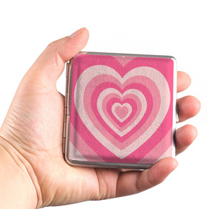 NEW Love Heart Cigarette Case Boxes Portable Pocket Tobacco Box Holder Storage Container Gift For Girls Smoking Accessories