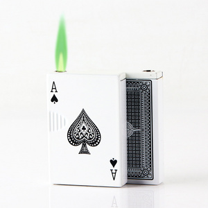 Creative Poker Deck Lighter Metal Lighter Windproof with UV Lamp