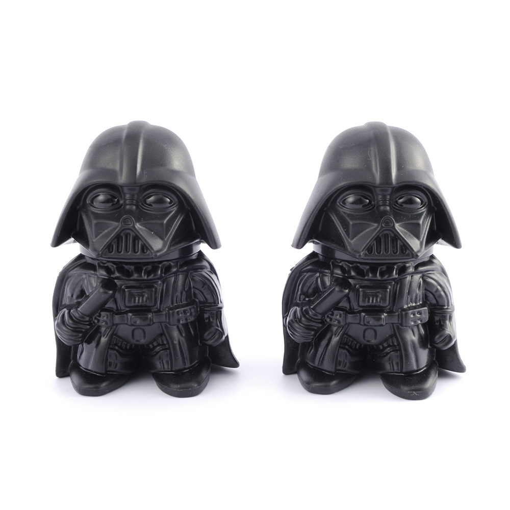 Amazon hot selling 3 layer metal cartoon cute black darth vader poke dragon ball pikachu bb8 smoking tobacco herb grinder