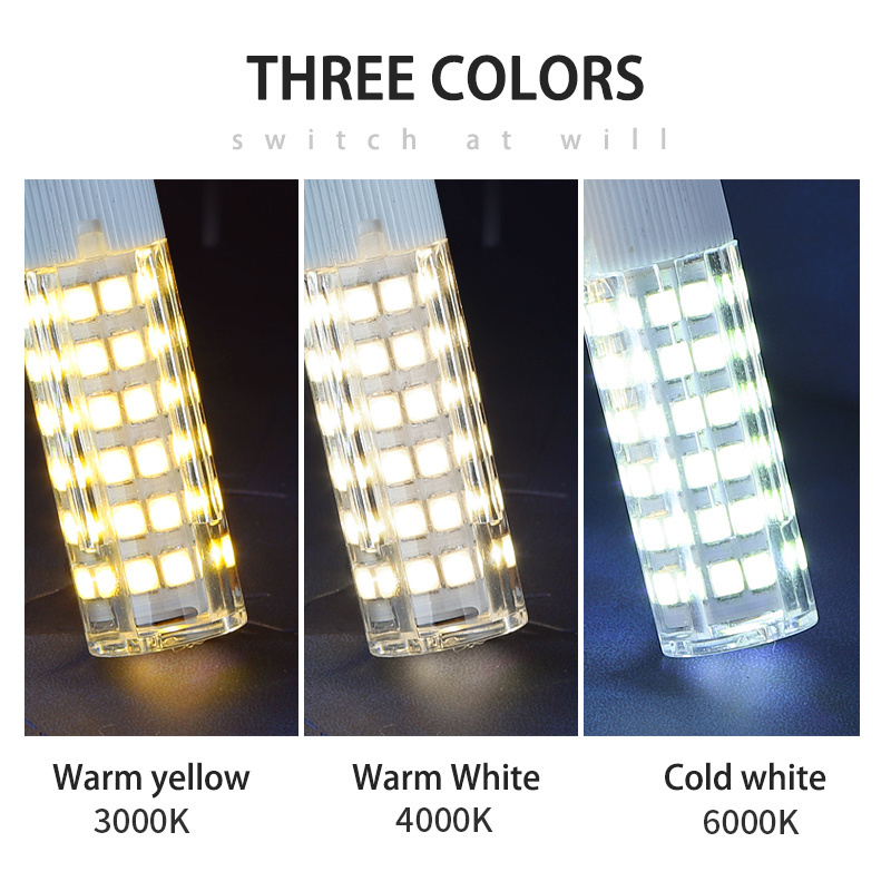 E12 E14 E17 LED Bulb High Brightness Threaded Ceramic Corn Lamp AC220V 5W-12W 3000-6000K Warm Yellow White Cool White No Flicker