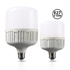 E27 LED Bulb AC 220V SMD2835 5W 10W 15W 20W 30W 40W 50W Plastic Coated Aluminum Energy Saving Lamp Highlight Cold White 6500K