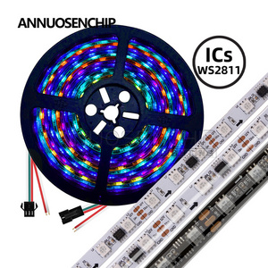 LED Flexible Magic Color RGB Strip 5m/roll Full Color WS2811 5050 SDM 60 Leds/m 20 Pixel/m Black or White DC 12V IP30 IP65 IP67