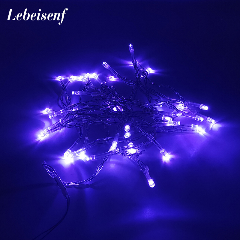 1m 2m Street LED String Lights Festive New Year Fairy Garland Christmas Tree Decoration for Wedding Party Bedroom