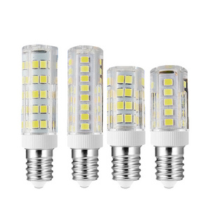 E14 LED Bulb Small Threaded Ceramic Corn Lamp 5W 7W 3000K 6000K Warm White Light High Voltage AC 220 Refrigerator Crystal Lamp