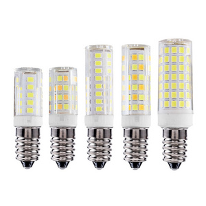 E12 E14 E17 LED Bulb High Brightness Threaded Ceramic Corn Lamp AC220V 5W-12W 3000-6000K Warm Yellow White Cool White No Flicker