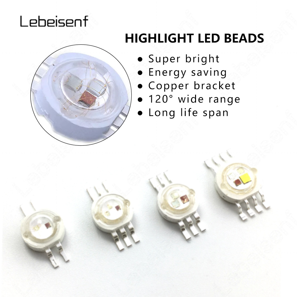 RGB 3W 9W RGBW 4W 12W LED High Power Colour Luminaire Beads 3V 350mA 700mA Constant Current Light Source 20mm Aluminum Substrate