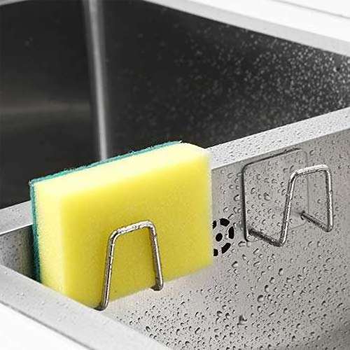 SUS304 Stainless Steel Rust Proof Waterproof Adhesive Sponge Holder Sink Caddy for Kitchen Accessories