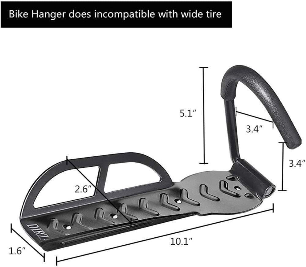 Custom Bike Wall Mount Rack with Tire Tray - Vertical Bike Storage Rack for Indoor