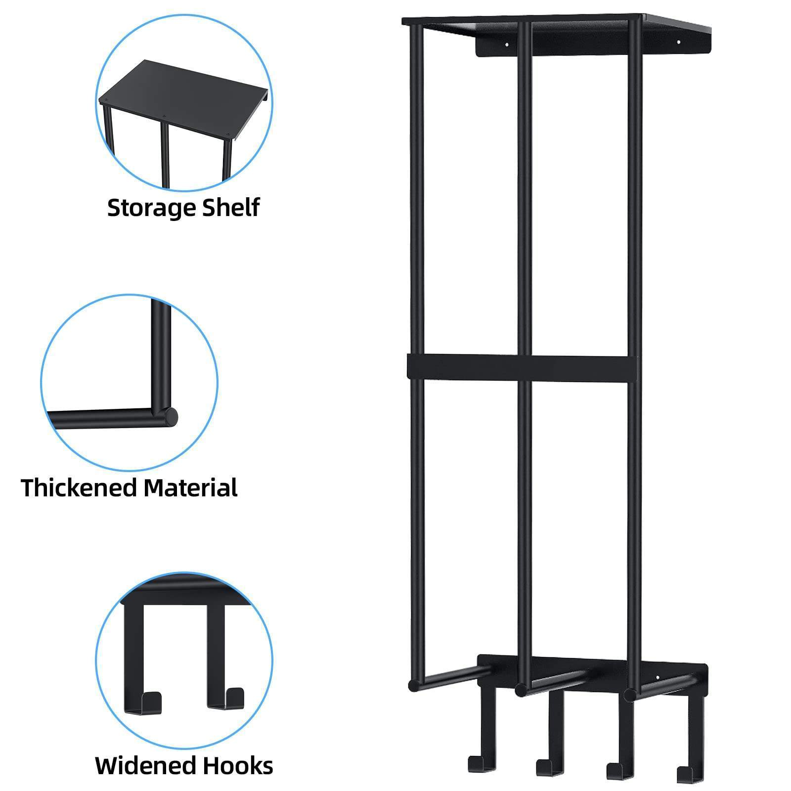 Camping Chair Wall Storage for Garage Metal Camping Chair Wall Mount Holder with 4 Hooks Beach Chair and Umbrella Wall Storage