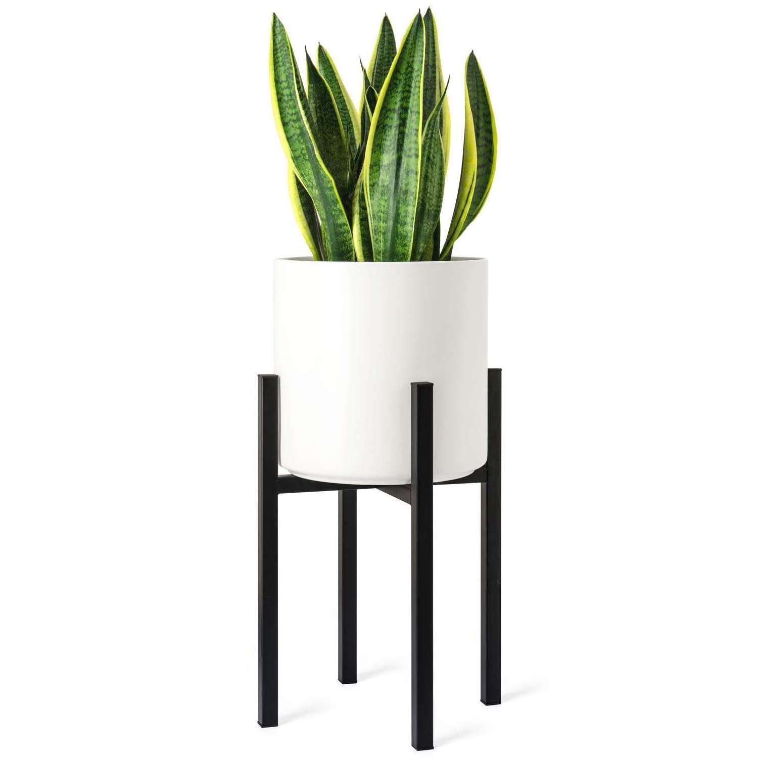 Plant Stand Mid Century Modern Tall Metal Pot Stand Indoor Flower Potted Plant Holder Plants Display Rack