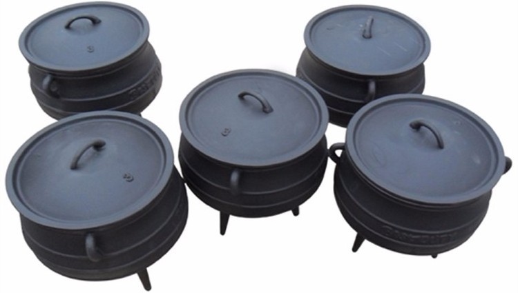 Camping pot Cast iron South Africa Three legged potjie pot 3 legs casting iron pot for camping cookware