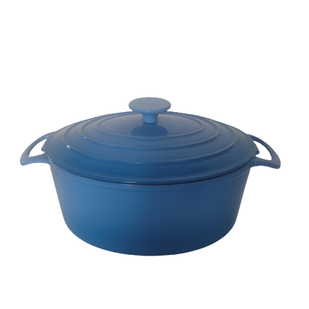 Chuihua Manufacturer Sales blue color enamel small coated dutch oven diameter 27 cm portable fire pit with dutch oven