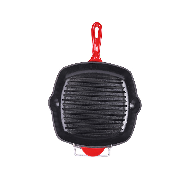 Factory hot sale Cast iron grill pan square bbq nonstick plate steak barbecue non stick frying pan teppanyaki grill