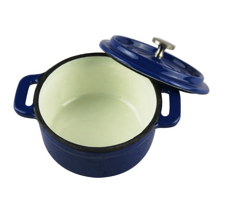 Wholesale High Quality Enamel Cast Iron Mini Cooking Casserole Kitchen Water Coffee Milk Pot With Lid