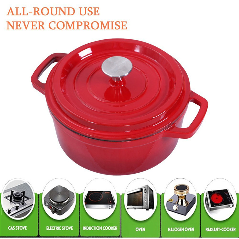 Wholesale High Quality Enamel Cast Iron Mini Cooking Casserole Kitchen Water Coffee Milk Pot With Lid