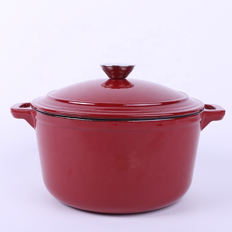 Custom High Quality Stocked Steamer Enamel Cast Iron Casserole  Heating Cooking Pot