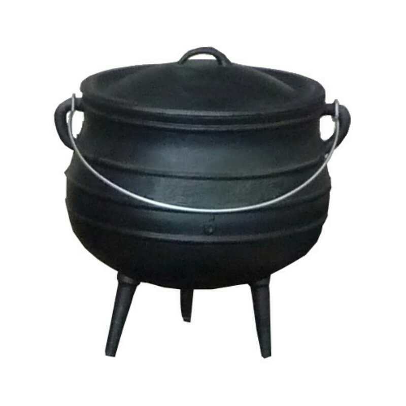 Camping pot Cast iron South Africa Three legged potjie pot 3 legs casting iron pot for camping cookware