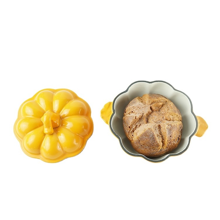 2023  Hot Selling Enamel Non Stick Pumpkin Cast Iron Casserole Pot