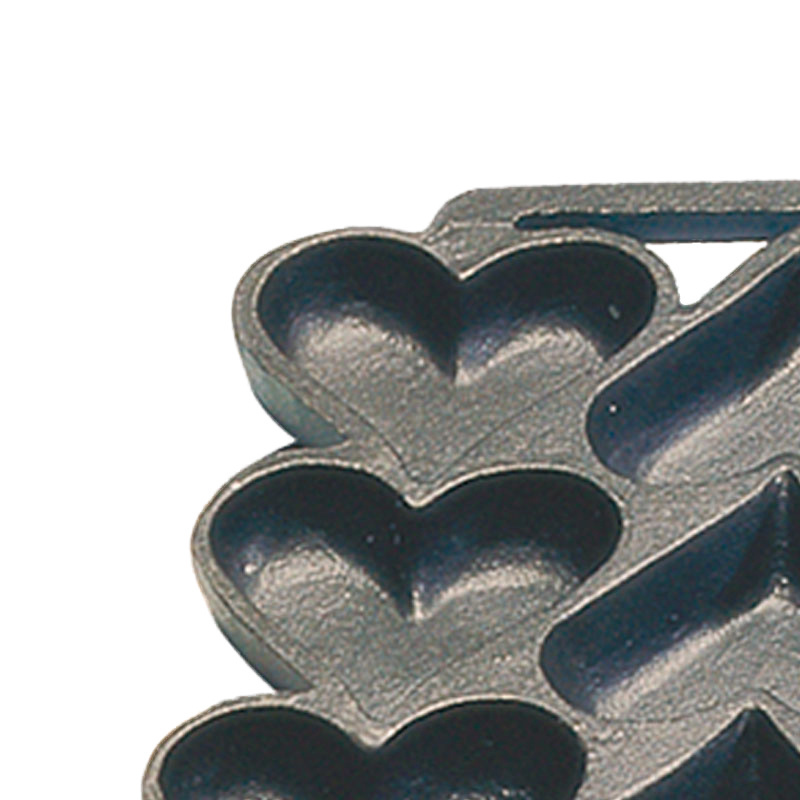 Non-stick Cast Iron Heart Shaped Waffle baking Cake Pan Egg fry pan Stuffed Pancake 9 Molds