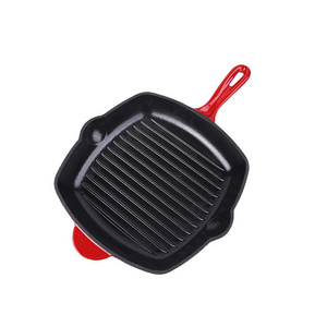 Factory hot sale Cast iron grill pan square bbq nonstick plate steak barbecue non stick frying pan teppanyaki grill