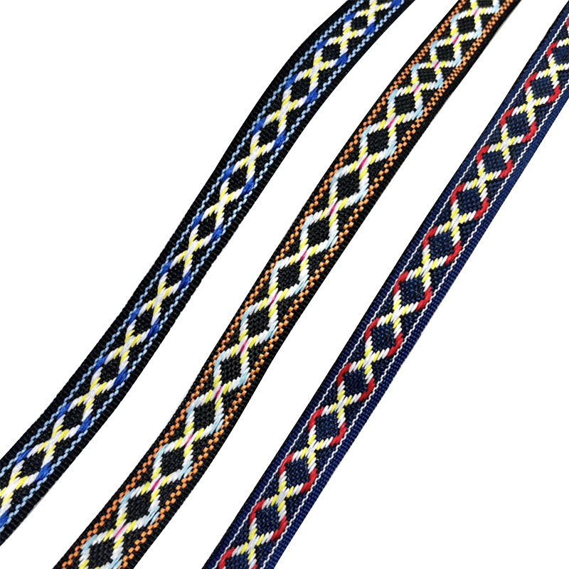 Diamond Pattern Jacquard Webbing jacquard nylon webbing jacquard webbing for bag strap custom