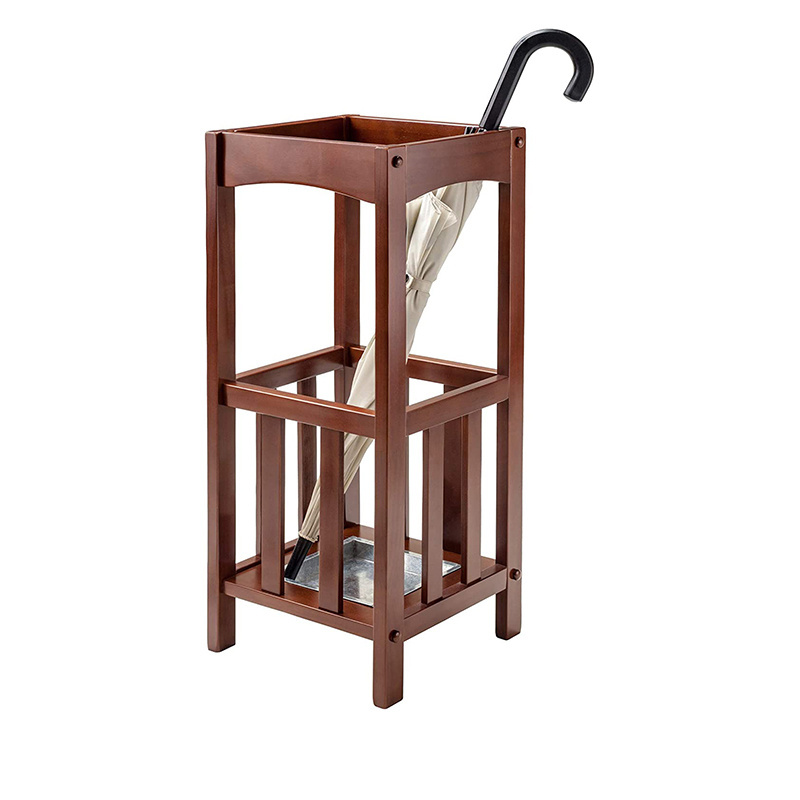 Solid wood household umbrella rack hotel office floor-to-ceiling umbrella storage rack display storage umbrella rack