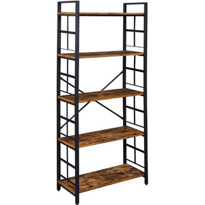 Multi Layer 5 Tier storage shelves Folding Corner Shelf Metal Mdf Display Storage Rack supermarket shelves