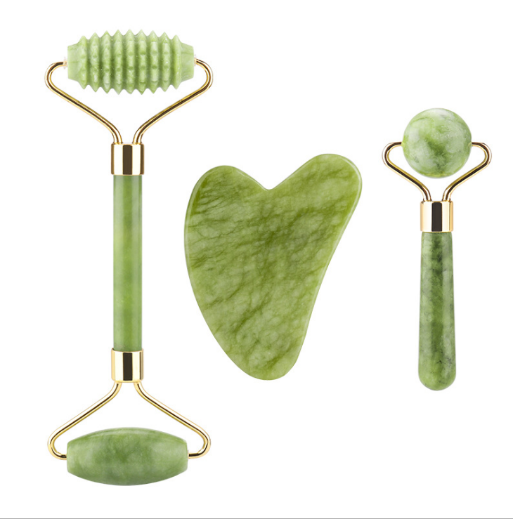 Wholesale Retail Gua Sha pierre de jade stone scraping facial massage roller tool