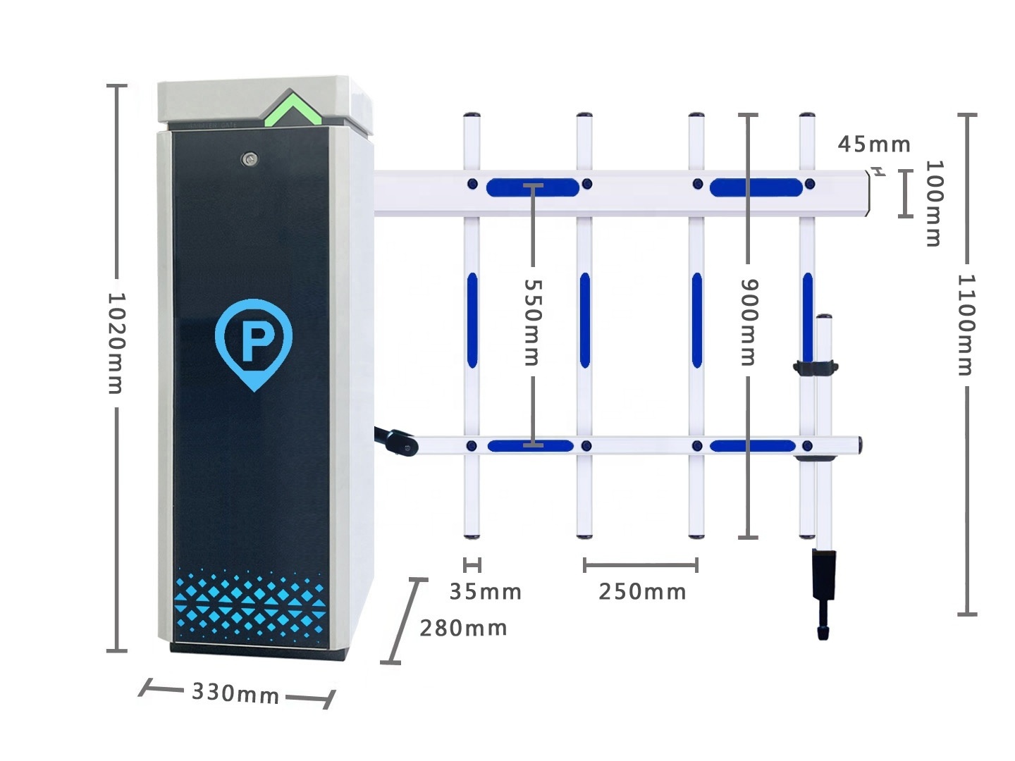 Newest Style Outdoor Automatic Safety Barrier Gates Motor Power Parking Boom Barrier Gates