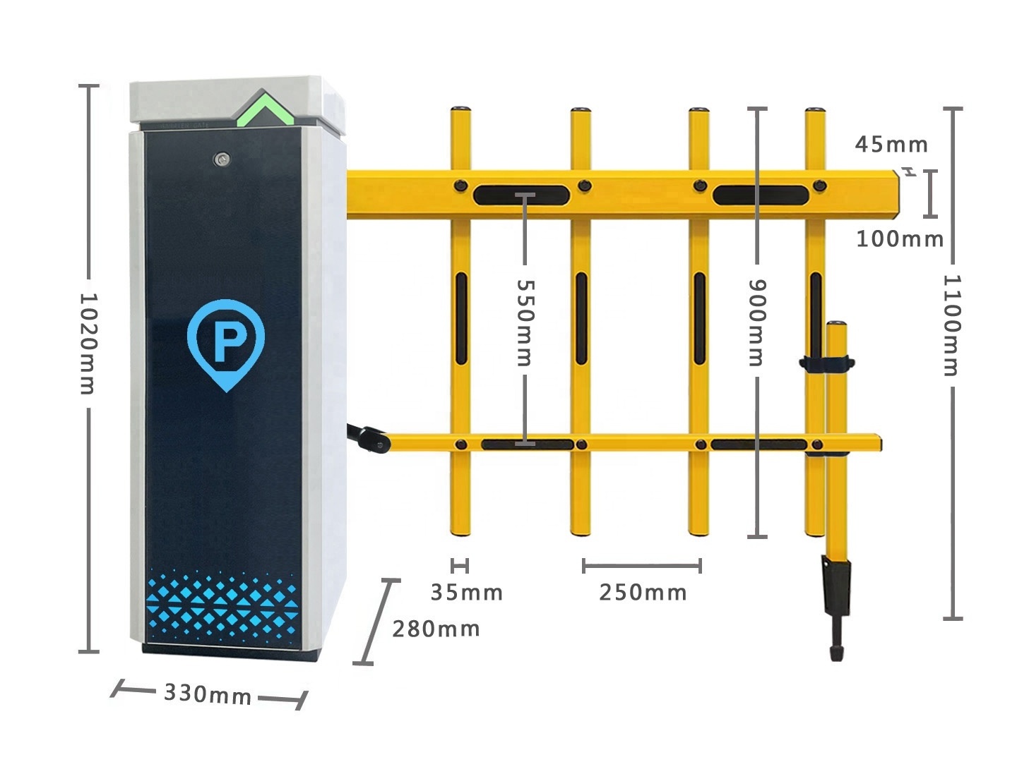 Parking Lot Boom Security Access Control Fence Controller Pedestrian car park  barrier gate