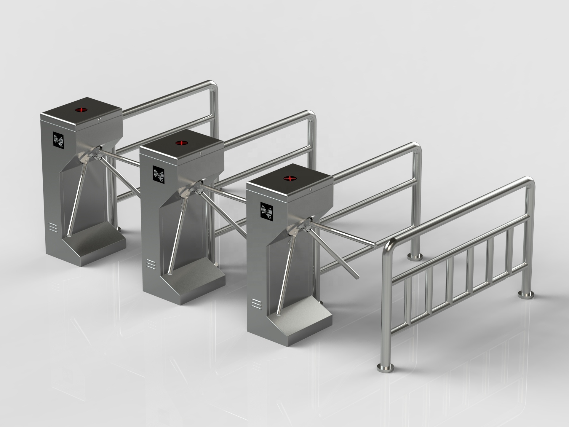 High Quality Small Tripod Turnstile Mechanism Factory Access Swing  Portable Barrier Gate with  qr code reader