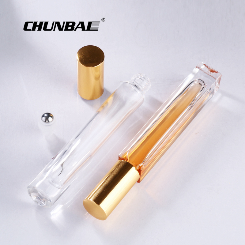 luxury custom 3ml 5ml 6ml 8ml 10ml 50ml rectangle roller ball packaging eye cream perfume oil container glass roll on bottle