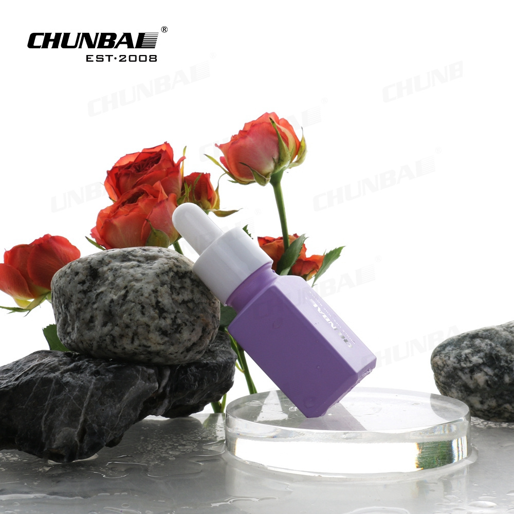 Wholesale Empty Luxury Thick Bottom 20Ml 1Oz 30 Ml 50 Ml Frosted Rainbow Color Dropper Glass Square Essential Oil Bottle